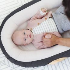 Кокон для сна с ограничителем Voksi Baby Nest Premium Solid Dark Grey